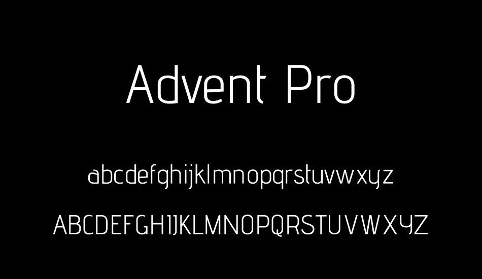 Advent Pro font