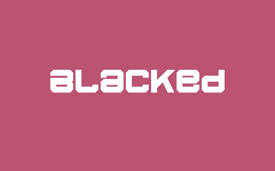 Blacked Font font big