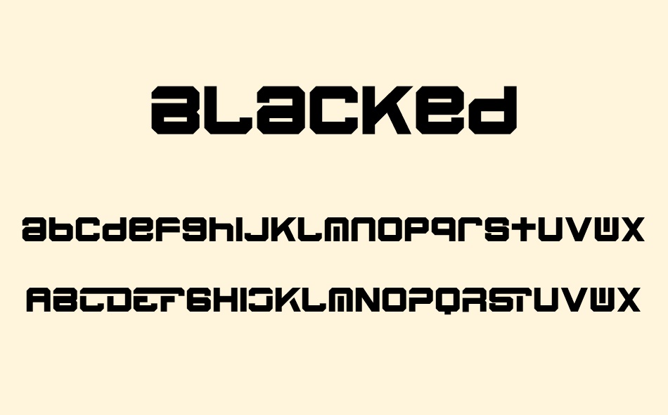 Blacked Font font