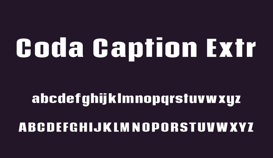 Coda Caption ExtraBold font
