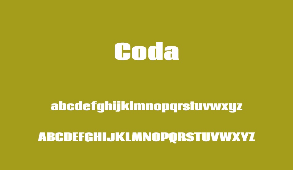 Coda font