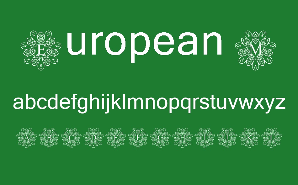 European Monogram font