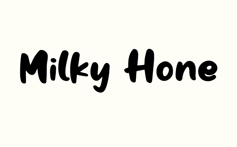 Milky Honey font big