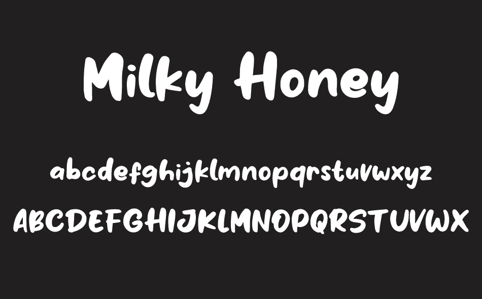 Milky Honey font