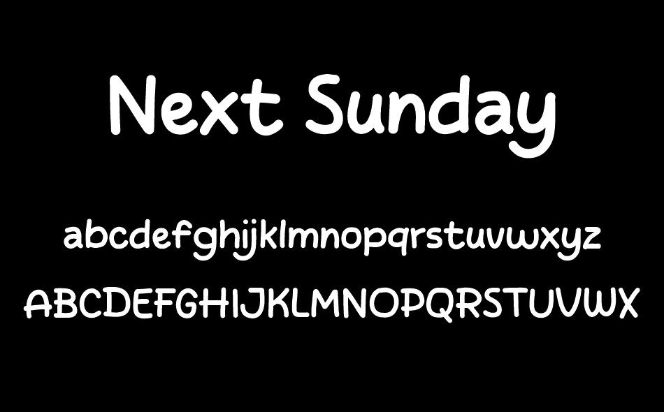 Next Sunday font