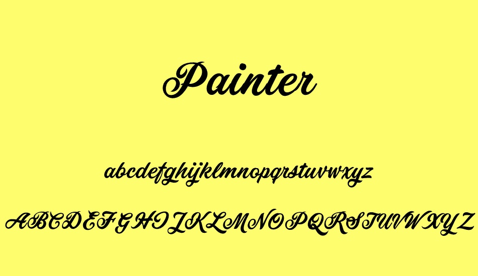 Painter PERSONAL USE ONLY font