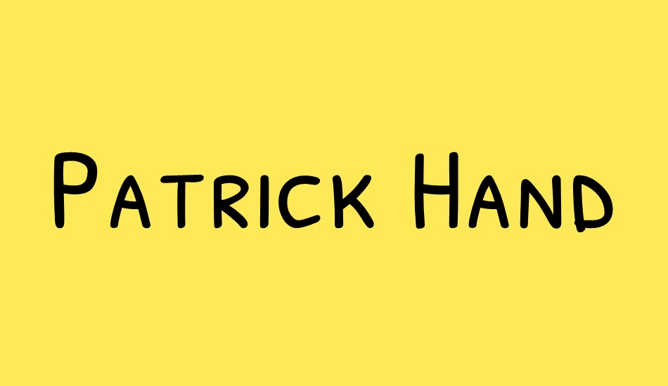 Patrick Hand SC font big