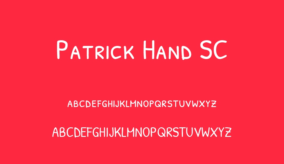 Patrick Hand SC font