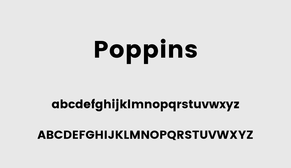 poppins font