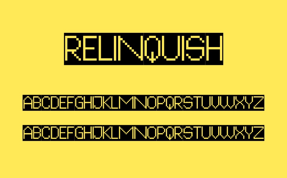 Relinquish font