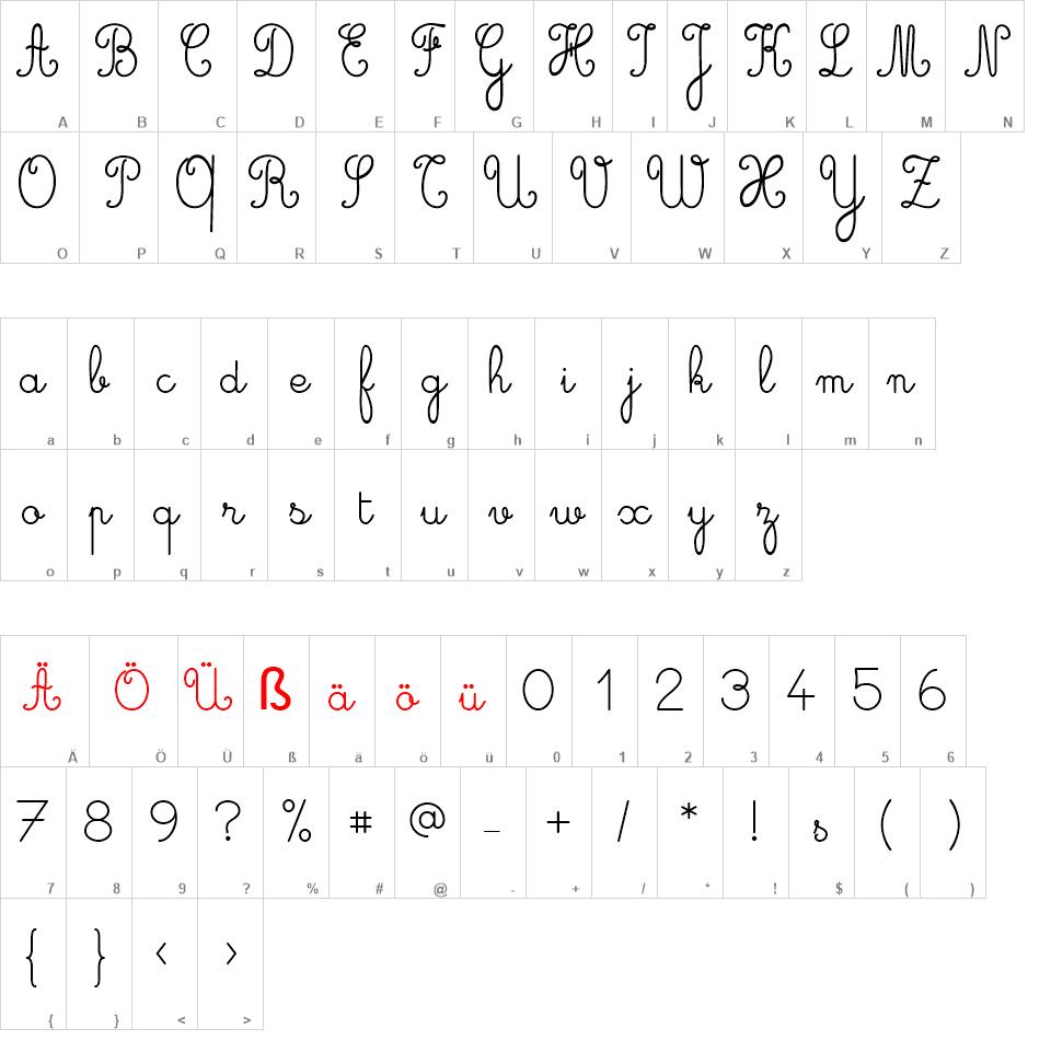 Cursive standard free font