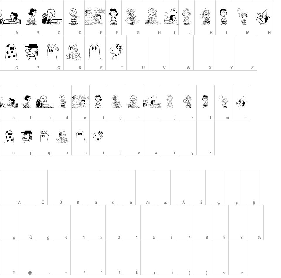 Peanuts Gang Dings free font