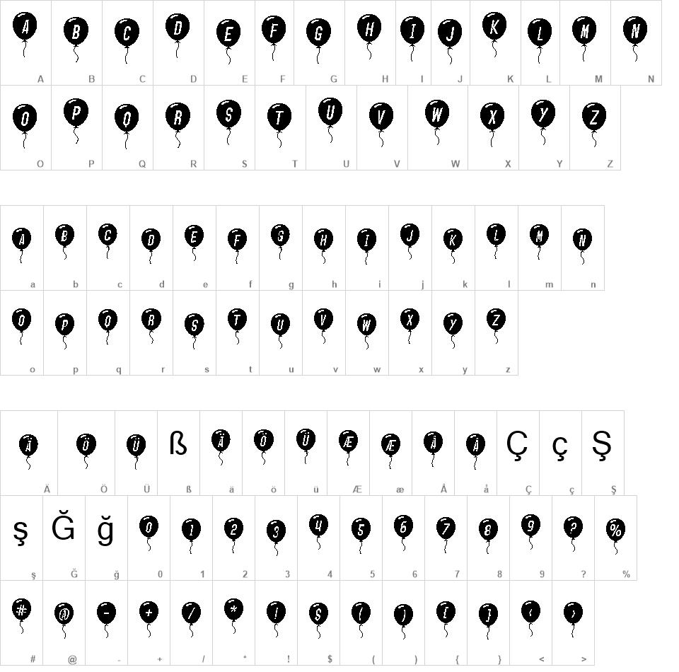 Sf Balloons Font Family Free Font