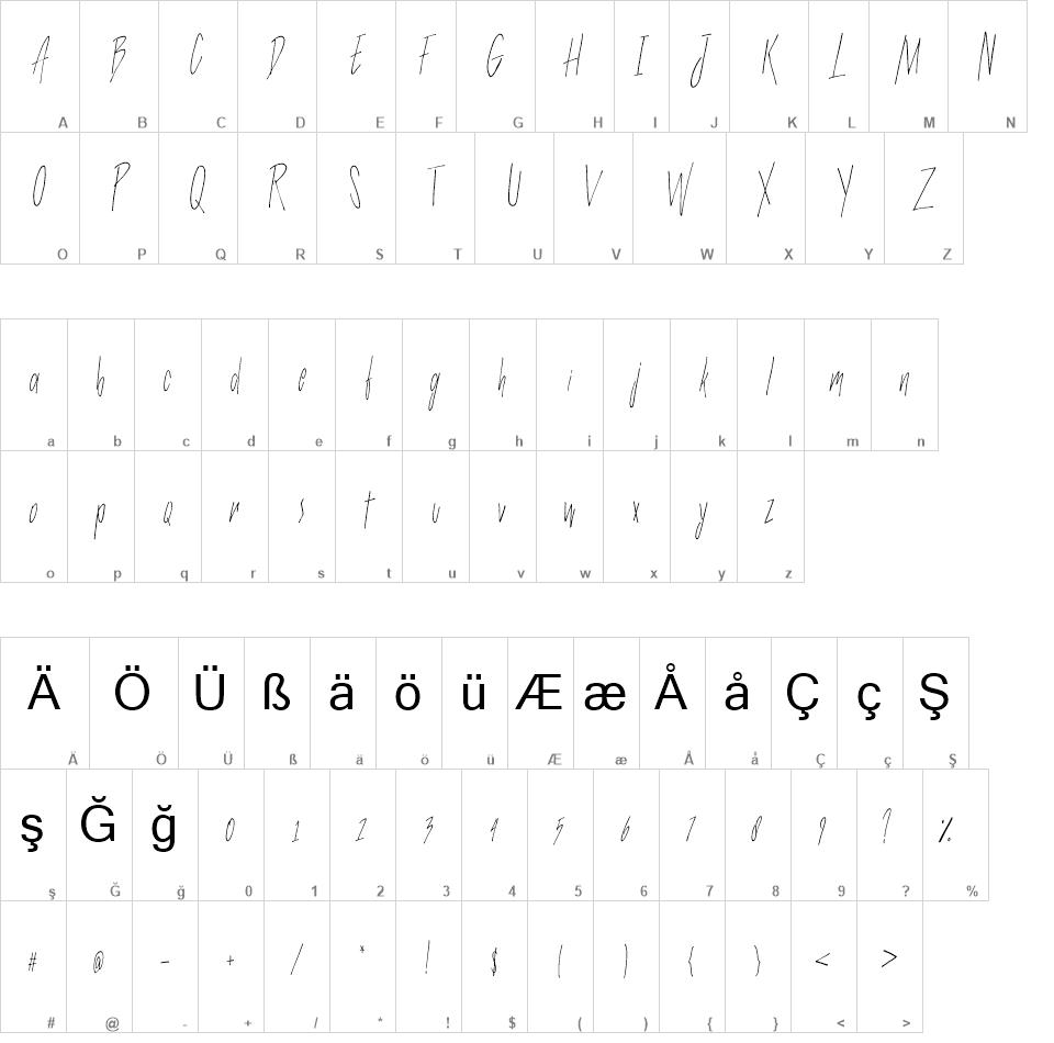 Slenderthin Free Font