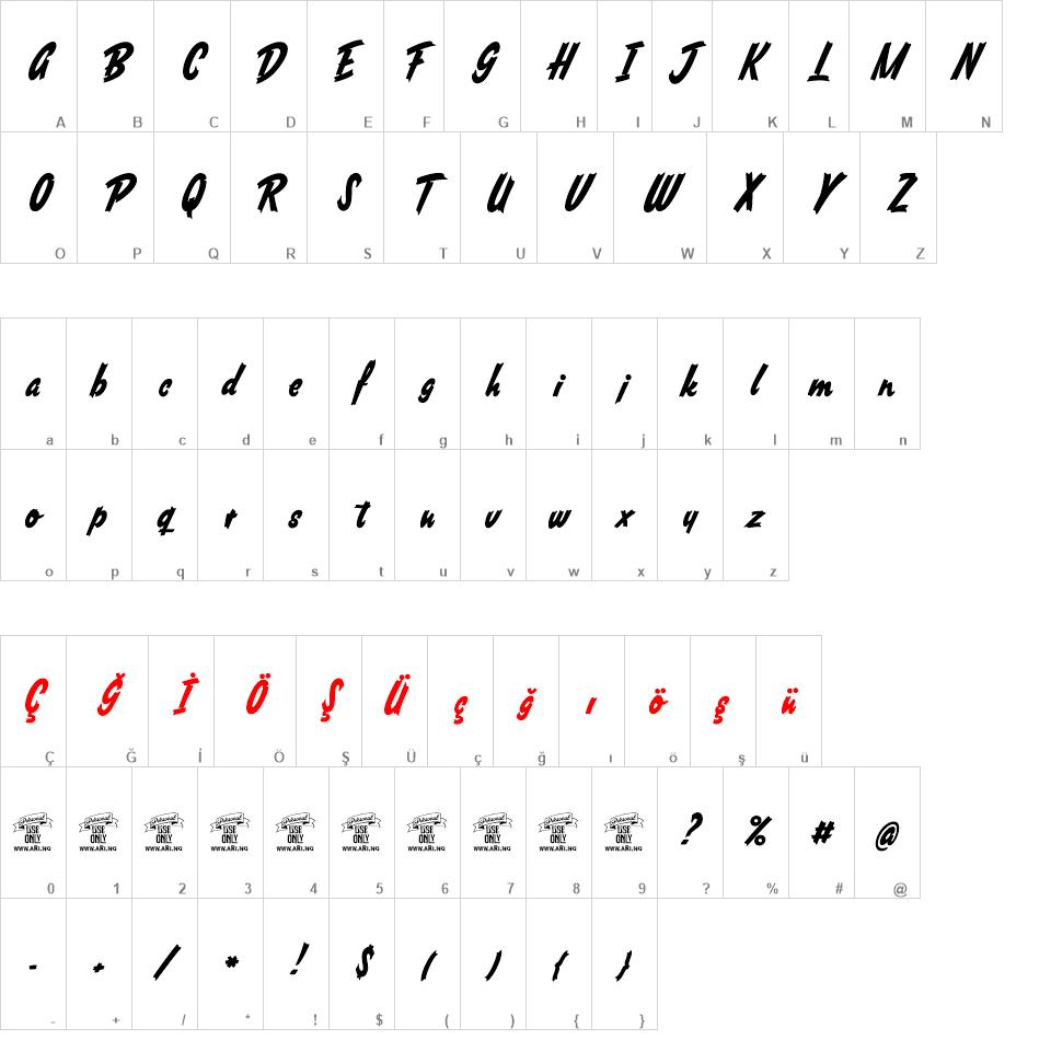 South African free font