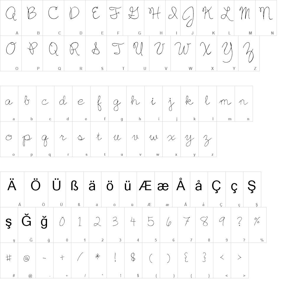 Magnolia regular font image