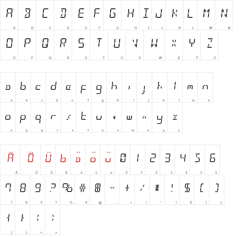 LED Sled free font