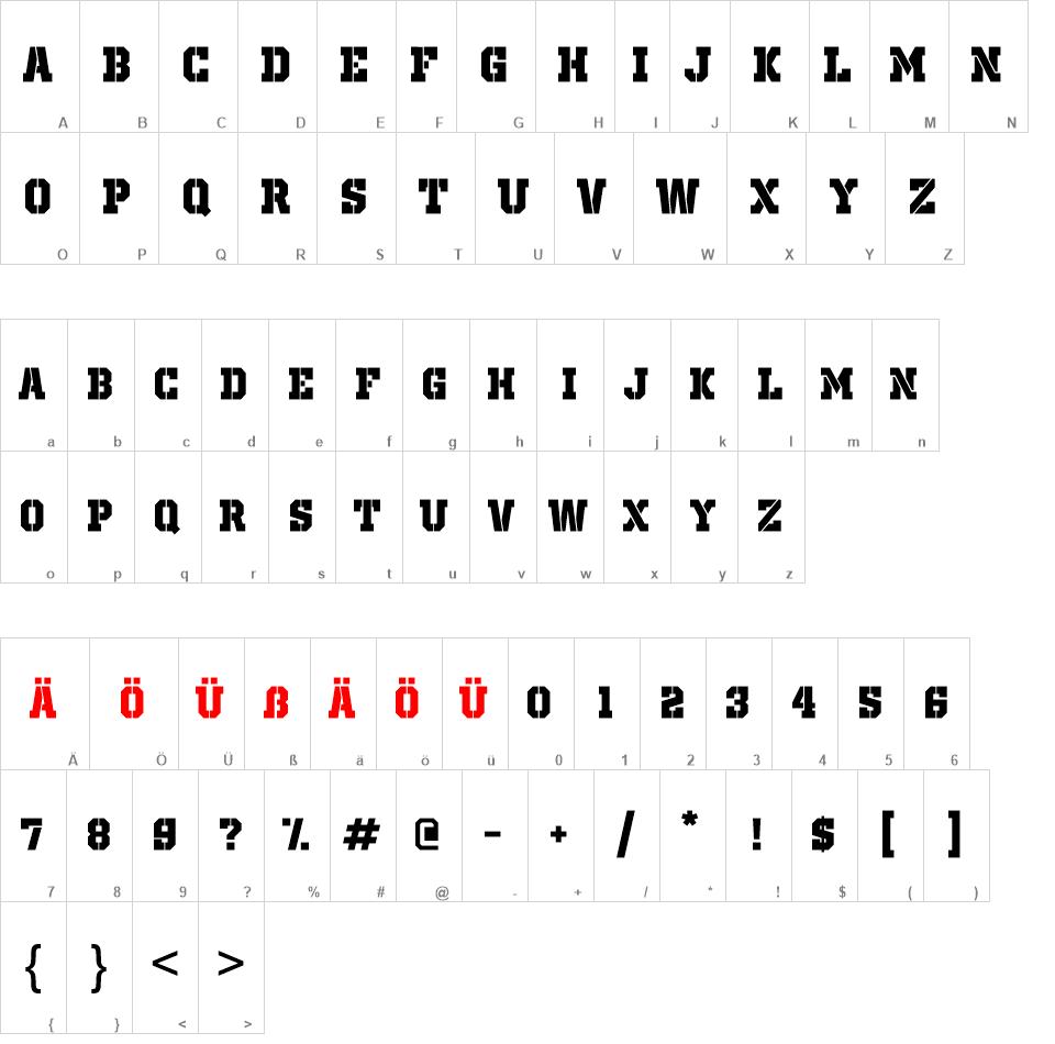 Old School United Stencil Free Font Old School United Stencil Free Font