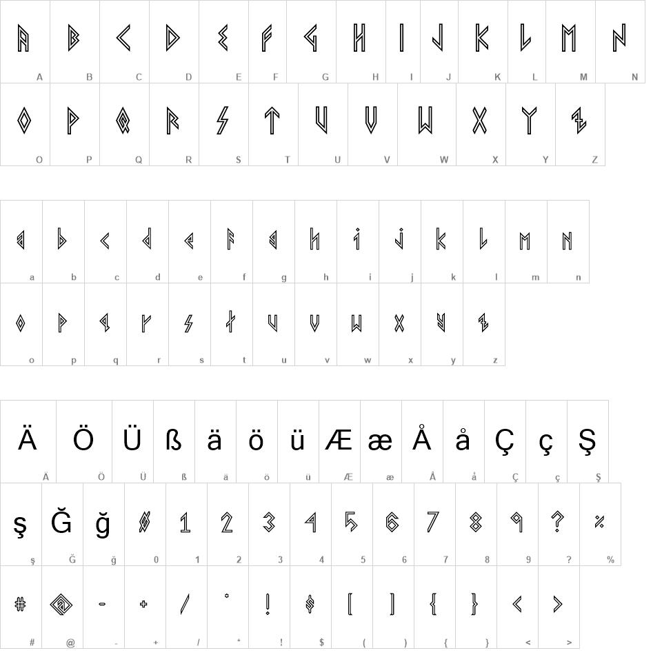 Viking Younger Runes Free Font Viking Younger Runes Free Font