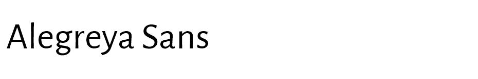 Alegreya Sans font