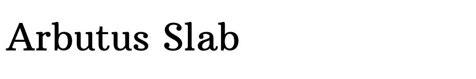 Arbutus Slab Font font