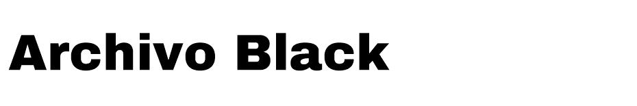 Archivo Black font