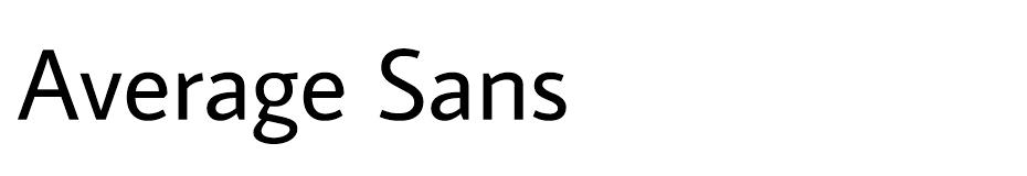 Average Sans Font font