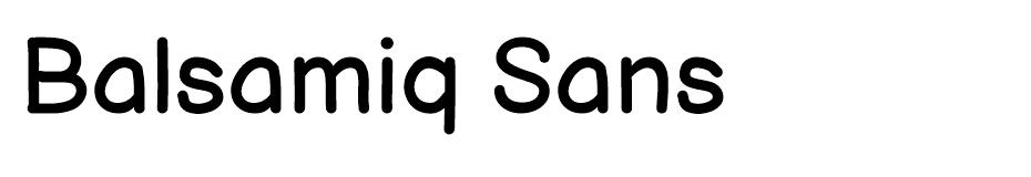 Balsamiq Sans font