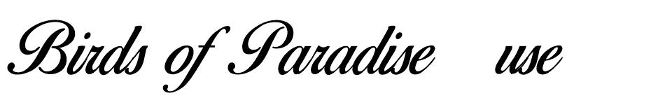 Birds Of Paradise Free Font
