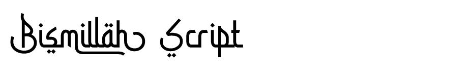 Bismillah Script font