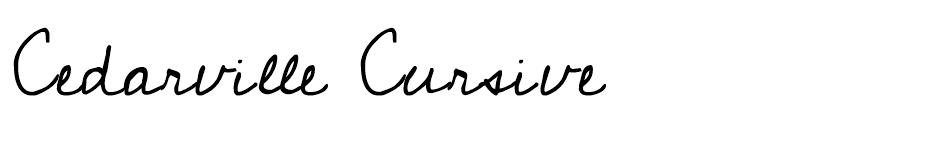 Cedarville Cursive Font font