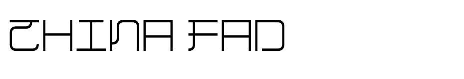 China Fad font