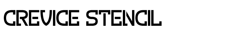 Crevice Stencil font