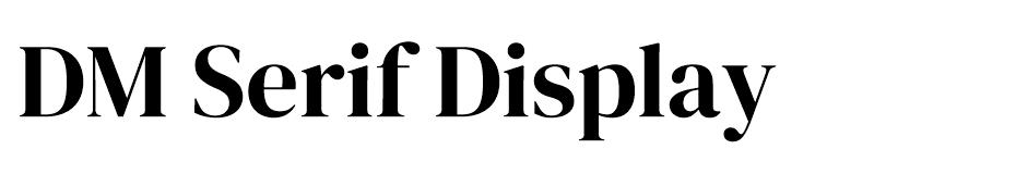DM Serif Display font