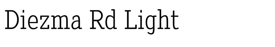 Diezma Rd font