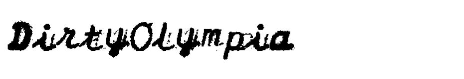 Dirty Olympia font