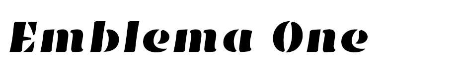 Emblema One Font font