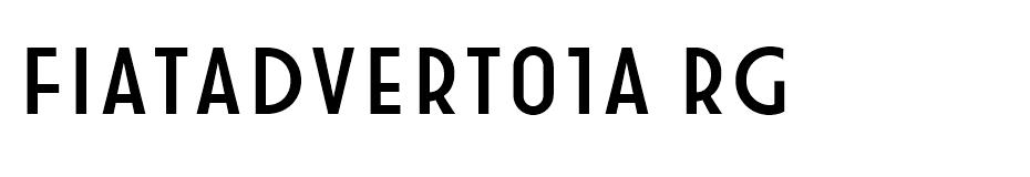 FIAT ADVERT font