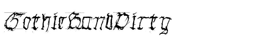 Gothic Hand Dirty font