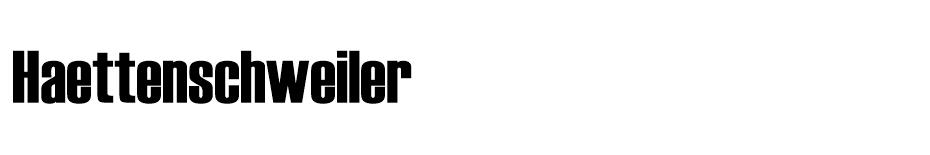 Haettenschweiler free font