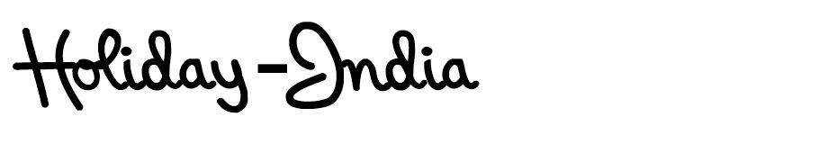 Holiday India font