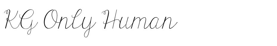 KG Only Human Font font