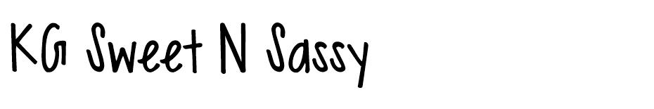 KG Sweet N Sassy Font font