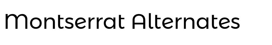 Montserrat Alternates font