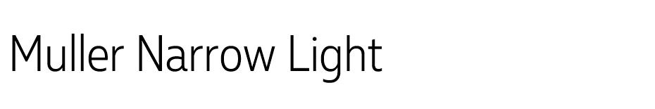 Muller Narrow font