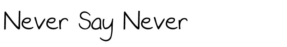 Never Say Never Font font