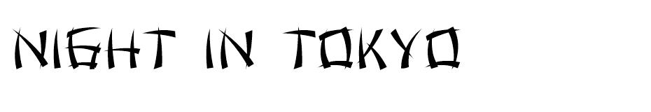 Night in Tokyo font