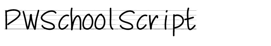 PW School Script font
