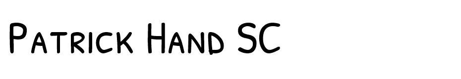 Patrick Hand Font font