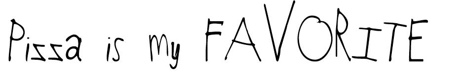 Pizza is my FAVORITE Font font